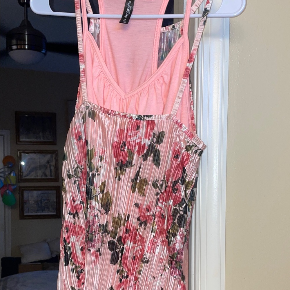 Ambrielle Light Pink Sleepwear Top with Thin Straps